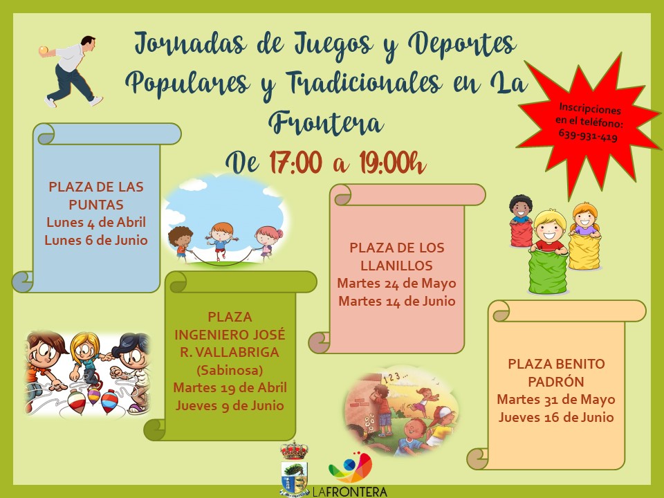 La Frontera abre el plazo de inscripción para su programa de Juegos Tradicionales dirigido a los niños y niñas del municipio